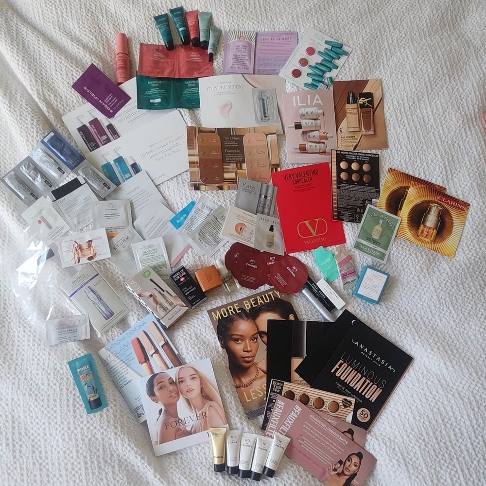 Assorted Women’s Skincare & Makeup Sample Set by Various Brands - White & Multi